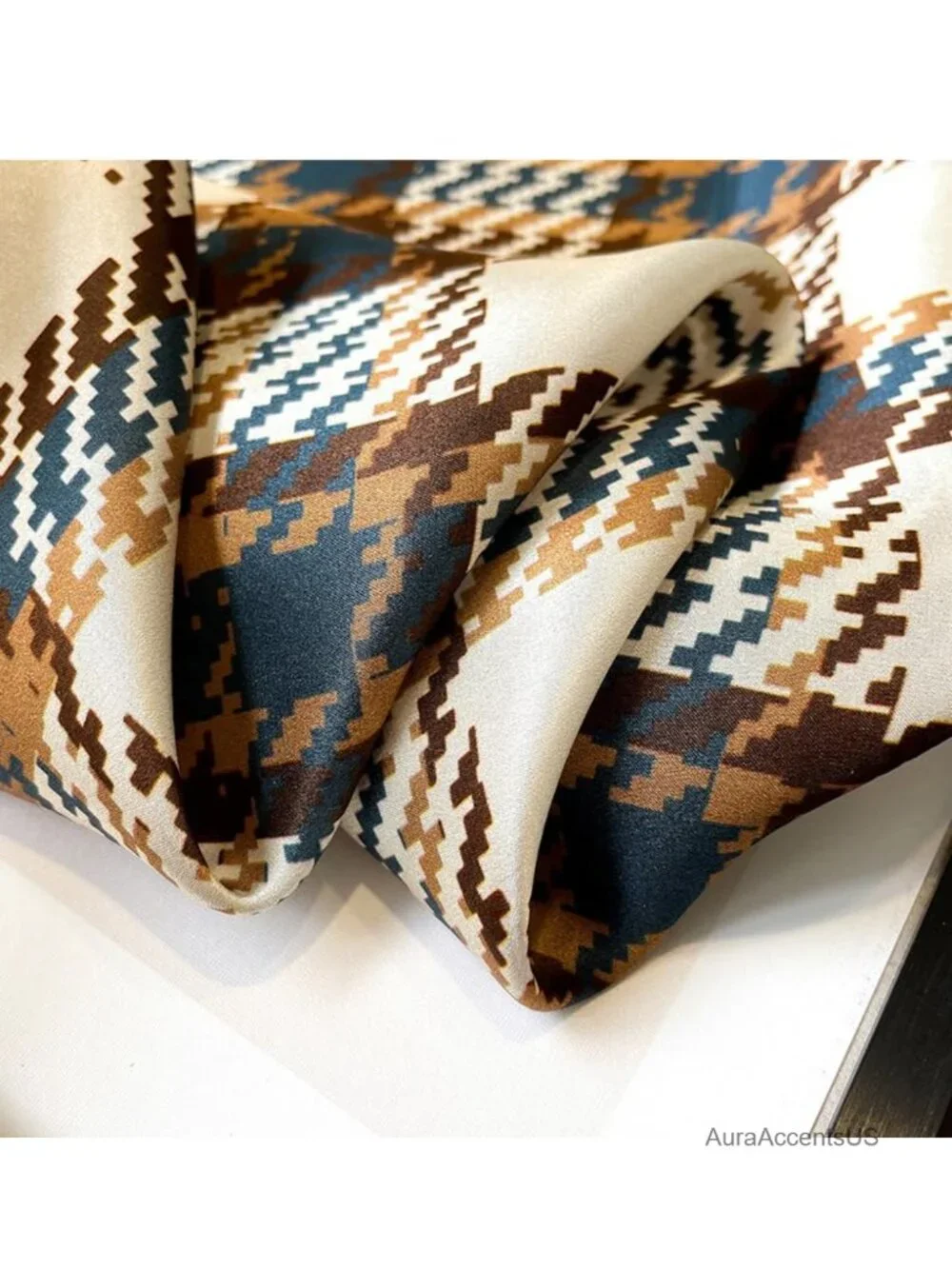 Women's Silk Feeling Square Satin Scarf Head Wrap Bandana 27.5 Inch